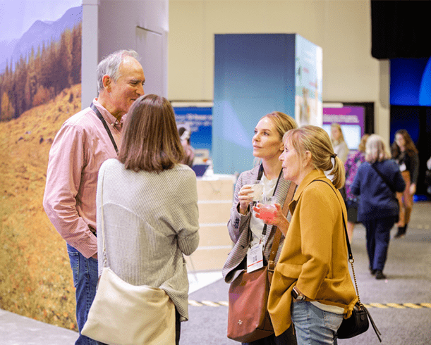 A group is gathered conversating 