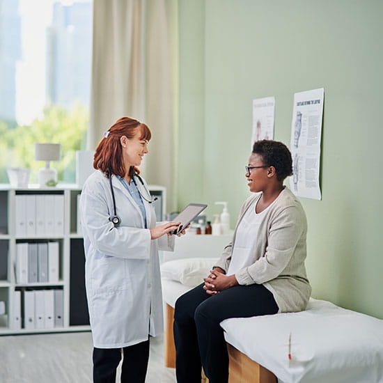 Patient at doctors appointment