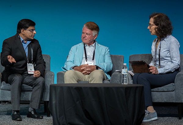 Three Speakers at West 24 on stage 