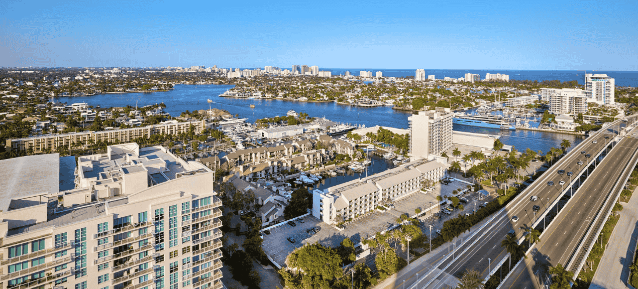 Birdseye view of Fort Lauderdale from Omni Hotel