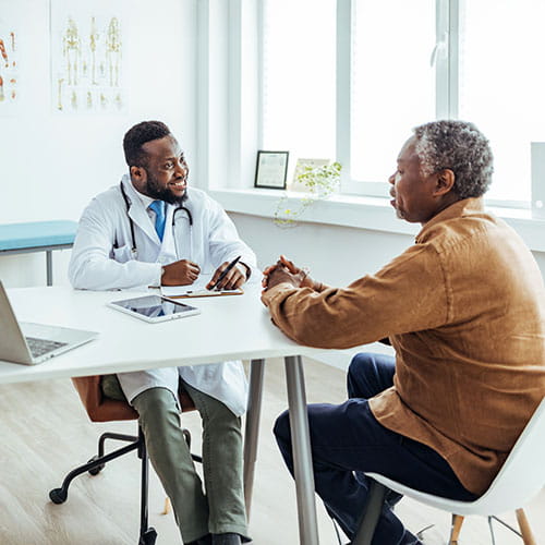 doctor with patient